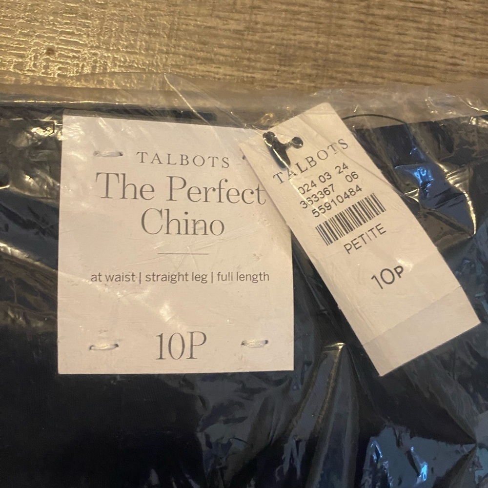NEW - Talbots PERFECT CHINOS. COLOR 
INDIGO BLUE. 10P - Picture 5 of 6